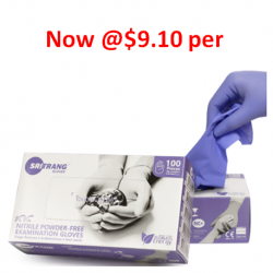Nitrile Powder-Free Exam Gloves, Violet Blue, 3.5gm (100pcs/box, 10boxes/carton)