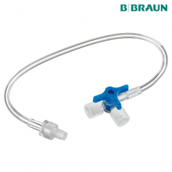B. Braun Discofix 3-Way Stopcock Blue with Tubing, 50pcs/box