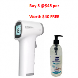 Contec non-Contact Infrared Forehead Thermometer TP500 x 5