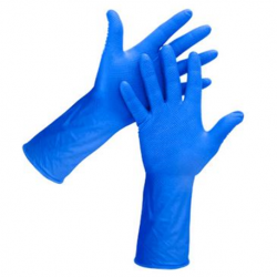 Glovatex Medical Nitrile Diamond Grip Gloves, Powder Free, Blue (50pcs/box) X 10