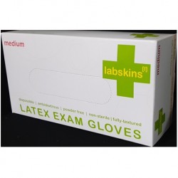 Labskins Latex Examination Gloves Powder-Free, 100pcs/Box