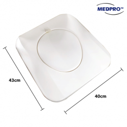 Medpro Mobile Toilet Commode Chair Cushion, White