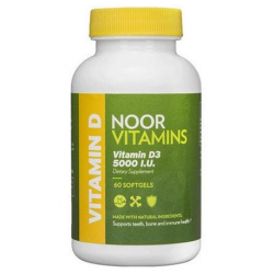 NoorVitamins Vitamin D3 5000 I.U. 60 SoftGels/bottle X 5