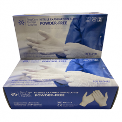 Disposable Nitrile Powder Free Examination Gloves, Blue, Small, 100pcs/box
