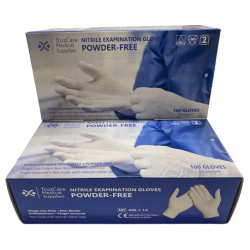 Disposable Nitrile Powder Free Examination Gloves, Blue, Large, 100pcs/box