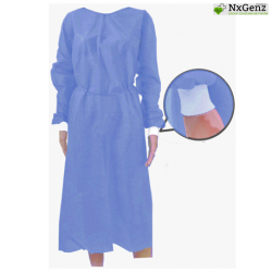 Disposable Isolation Gowns with Tie Back, knitted cuffs, 40gsm (100pcs/carton)