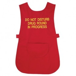 Workwear World Drug Round in Progress Embroidered Medical Care Home Tabard, Per Piece