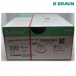 B Braun Dafilon Blue 2/0 (3) 75cm, DS30, 36pcs/box