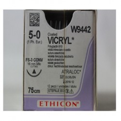 J&J Ethicon Sutures Vicryl 5/0 (W9442) 12/Box 