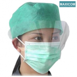 Maxicom Face Mask with Shield, Ear Loop 3 Ply, Blue, 25pcs/pack