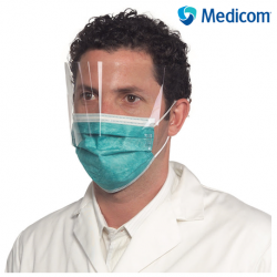 Medicom Safe+Mask Pro-Shield Tie on Mask, Blue, 25pcs/box