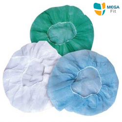 Mega Fit Disposable Round Bouffant Caps, 30gsm, 100pcs/bag