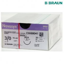 B Braun Novosyn Undyed Sutures 3/0 45cm, DS19, 36pcs/box