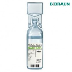 B Braun 0.9% Sodium Chloride Injection, 20 ampoules/box