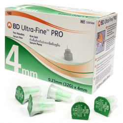 BD Pen Needle Ultra-Fine Pro, 4mm, 32gm, 100s/Box