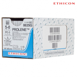 Ethicon PROLENE Polypropylene Suture, 5-0, PC-3, Blue, 12pcs/box #8635G