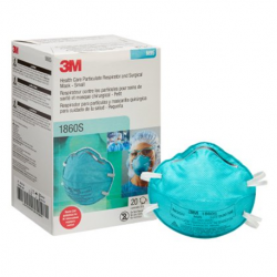 3M 1860S Health Care Particulate Respirator and Surgical Mask, 20pcs/box