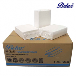 Belux M-Fold Paper Hand Towel, 2 ply, Full Wrap (250sheets X 16 pkt)