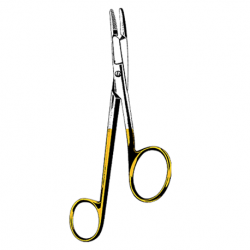 German Gilles TC Needle Holder with Scissors, 15cm, Per Unit