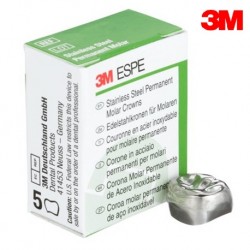 3M Stainless Steel First Permanent Molar Crowns, 5/Pack