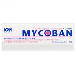 Mycoban Miconazole Nitrate Cream, 15gm, Per Tube