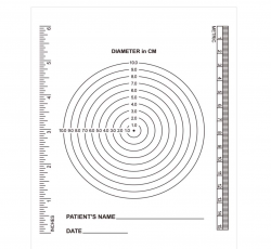 Edtape Wound Measuring Bullseye Guide Ruler (Pack of 100)