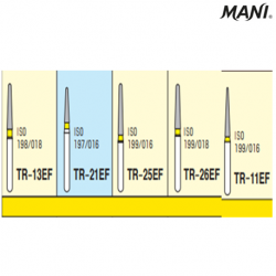 Mani Diamond Bur, (TR-13EF), 5pcs/pack