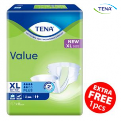 Tena Value Adult Diapers, Extra Large, 8pcs+1pc FREE (9pcs/pack)