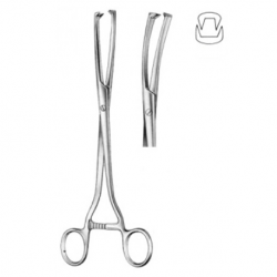 German Museux Uterine Forceps Vulsellum, Curved, 24cm, 6mm, Per Unit