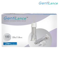 GentiLance Contact Activated Safety Lancet, Grey (23G/1.8mm) 100pcs/box