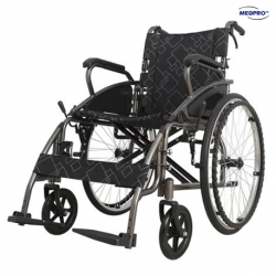 Medpro New Style Portable Wheel Chair with Foldable Backrest, Per Unit