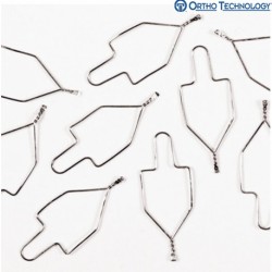 TruForce Stainless Steel Preformed Shorty Ligature Ties .010'', 500/Pack