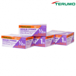 Terumo Insulin Syringe With Needle, 0.5cc x 30G X 8MM, (100pcs/box)