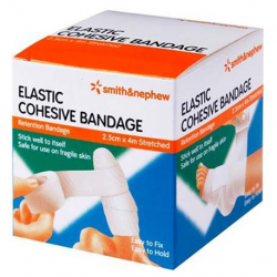 Smith&Nephew Elastic Cohesive Bandage, Stretched, 2.5cmx4m, Each