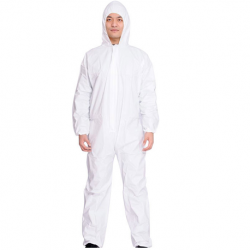 Disposable Protective Micorporus Coverall, 55gsm, White 25pcs/Carton