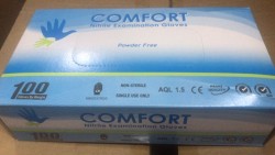 Comfort Nitrile Examination Gloves Powder-Free, Medium 
