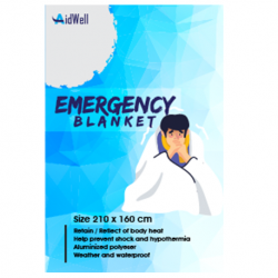 Aidwell Emergency Blanket, 210cm X 160cm, Per Piece X 100