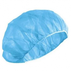 Disposable Non Woven Bouffant Cap, Blue, 30gsm, 21'', 100pcs/pack