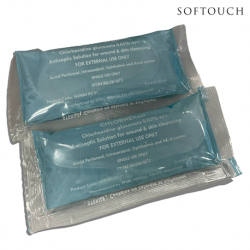 Softouch Chlorhexsol Chlorhexidine Gluconate 0.05% w/v 25ml, 30 satchet/box