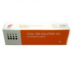 Coal Tar Solution 5% in Aqueous Cream, Pale Brown, 30gm, Per Tube