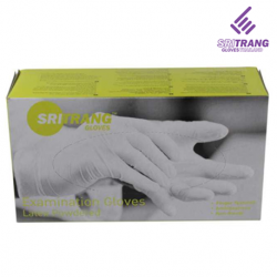 Sri Trang Latex Powder Free Examination Gloves, Medium (100pcs/box)