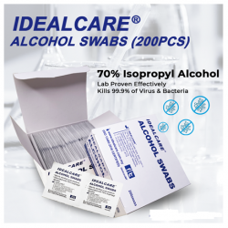 Idealcare Alcohol Swabs, 200pcs/box