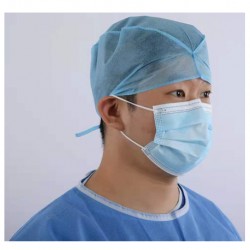 Disposable Surgeon Cap, Type B, Blue, 100pcs/pack
