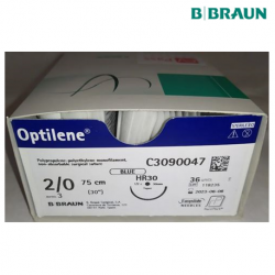 B Braun Optilene Sutures 2/0 (3) 75cm, DS39, 36pcs/box