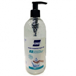 Konix Hand Disinfectant Sanitizer Gel, 70% Ethyl Alcohol, 500ml