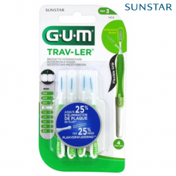 Sunstar Gum Trav-Ler Interdental Brushes, 1.1mm, 4pcs/pack #1414