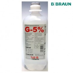 B Braun 0.9% Sodium Chloride 5% Glucose Solution, 500ml, Per Bottle