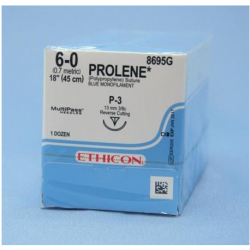 Ethicon Sutures Prolene 6/0, 45cm 24pcs/Box 