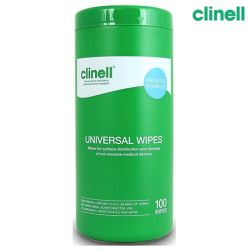 Clinell Universal Wipes, 100 wipes/tub
