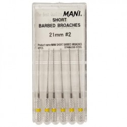Mani Short Barbed Broches 21mm, 6pcs/pack